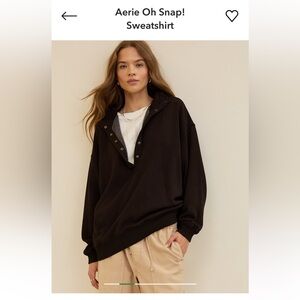 Aerie Brown Oh Snap! Sweatshirt